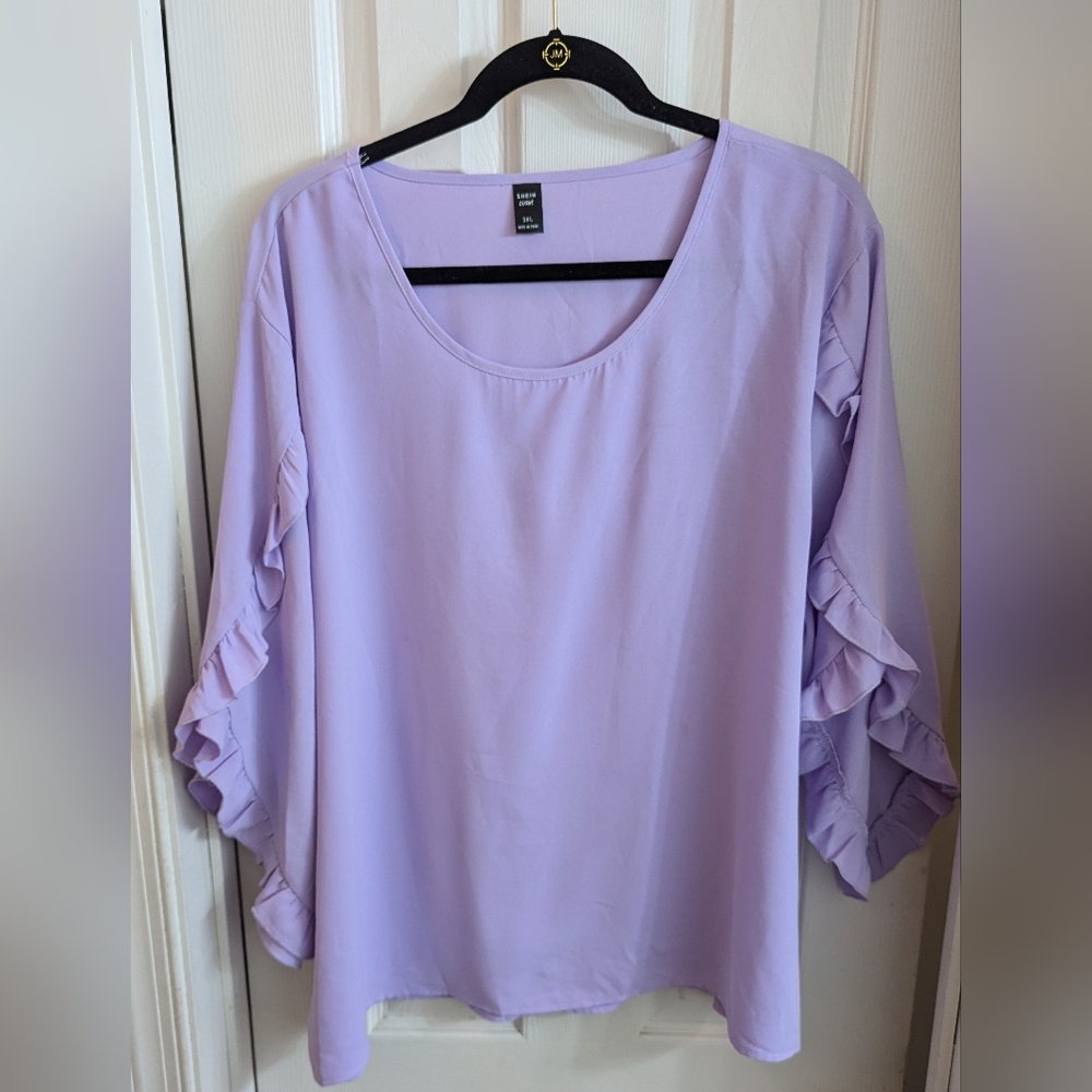 SHEIN Flutter Sleeve Blouse NWOT - Picture 1 of 6